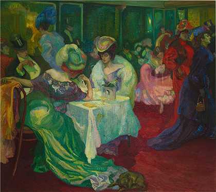 阿克塞尔·托内曼（ Axel Törneman，瑞典画家）-(夜店 (1906))