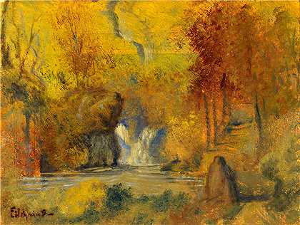 路易斯·米歇尔·艾西莫斯（Louis Michel Eilshemius，美国画家）-(秋景（约 1919 年）)