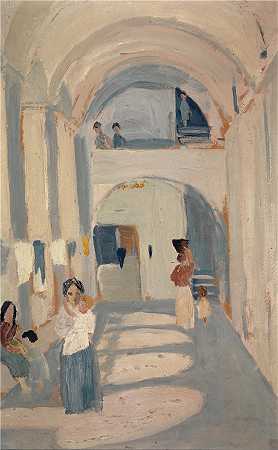 恩斯特·希斯（Ernst Schiess，瑞士画家）-(古堡，兹维申 1916 – 1918)