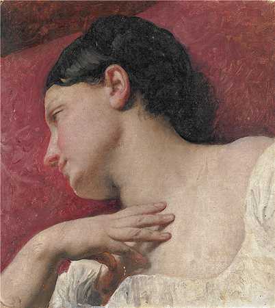 弗朗西斯科·海耶兹（ Francesco Hayez，意大利画家）-(女人头（研究）)