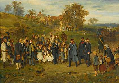 路德维希·克瑙斯（Ludwig Knaus，德国画家）-(旅途中的殿下（1867 年）)