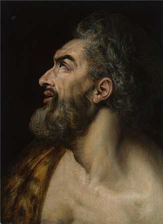 弗兰斯·弗洛里斯（Frans Floris，比利时画家）-(胡须男子的研究负责人（约 1565 年）)