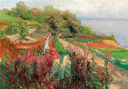 奥尔加·威辛格-弗洛里安（Olga Wisinger-Florian，奥地利画家）作品-(沿海景观)