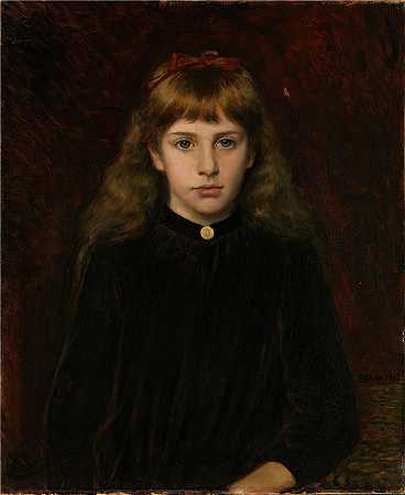 彼得·尼古拉·阿尔博（Peter Nicolai Arbo，挪威画家）-(Dagny Kiær 的肖像（1885 年）)