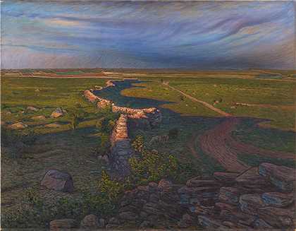 尼尔斯·克鲁格（ Nils Kreuger，瑞典画家）-(风景 (1901))