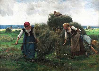 朱利安·杜普雷（Julien Dupré，法国画家）-(干草收割（约 1880 年）)