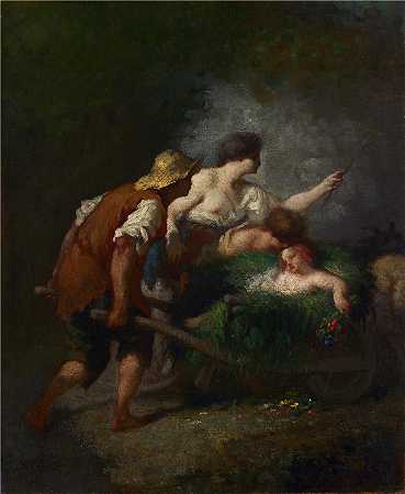 让-弗朗索瓦·米勒 (Jean-François Millet，法国画家)-( 从田野归来（1846-1847）)