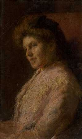 埃莱米尔·哈拉斯-赫拉迪尔（Elemír Halász-Hradil，捷克画家）-(一个女人的肖像（1905）)