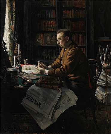 阿克塞利·加伦-卡莱拉（Akseli Gallen-Kallela，芬兰画家）-(Herman Frithiof Antell 医生的肖像（1886 年）)