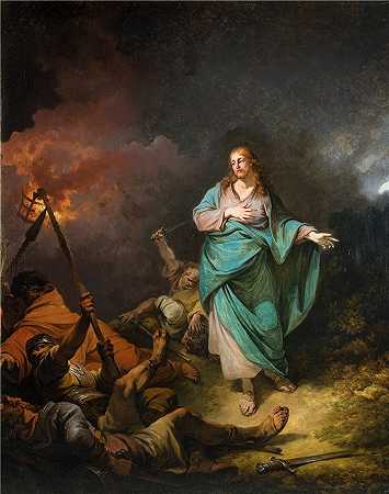 菲利普·雅克·路德堡（Philippe Jacques de Loutherbourg,法国画家）作品-(基督的背叛 (1798))