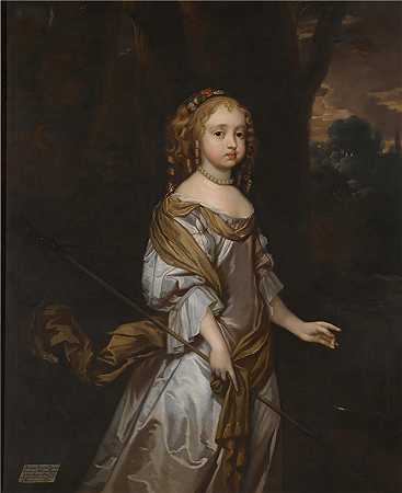 彼得·莱利（Peter Lely，荷兰画家）-(伊丽莎白·西摩夫人（D.1697）小时候的肖像)