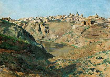 埃米尔·弗里安特（Émile Friant，法国画家）作品-(托莱多景观（1891 年）)