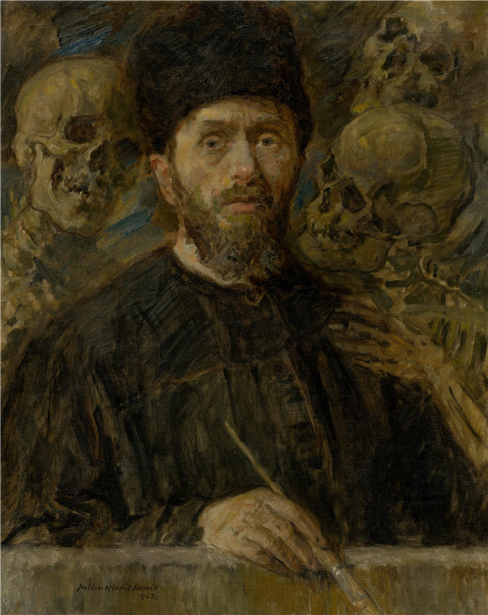埃莱米尔·哈拉斯-赫拉迪尔（Elemír Halász-Hradil，捷克画家）-(自画像 (1923))