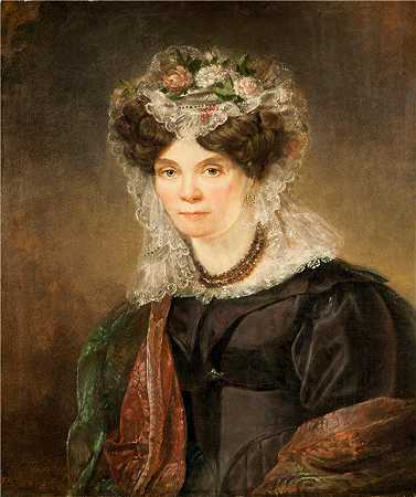 古斯塔夫·威廉·芬伯格（Gustaf Wilhelm Finnberg，芬兰，1784 – 1833 年）-我伦德格伦夫人 (1828)