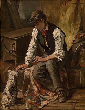 康斯坦丁·默尼耶（Constantin Meunier，比利时画家）-(风琴磨床 (1873))