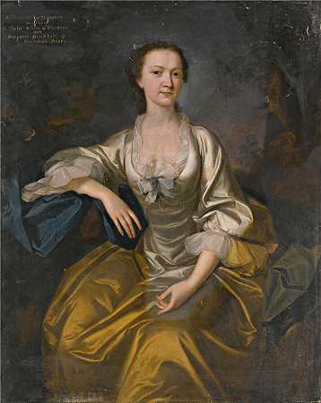 约瑟夫·海默（Joseph Highmore，英国画家）作品-(鲍德温夫人的肖像)