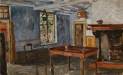 康斯坦丁·默尼耶（Constantin Meunier，比利时画家）-(蓝色酒馆)