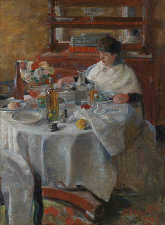 詹姆斯·恩索尔（James Ensor，比利时画家）-(牡蛎食者 (1882))