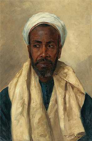 弗朗茨·泽弗·科斯勒（Franz Xaver Kosler，奥地利，1864-1905 年）作品 -(一个阿拉伯人)