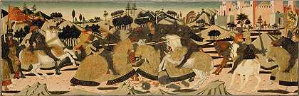 洛·谢吉亚（Lo Scheggia，1406-1486，意大利画家）作品-战斗场景