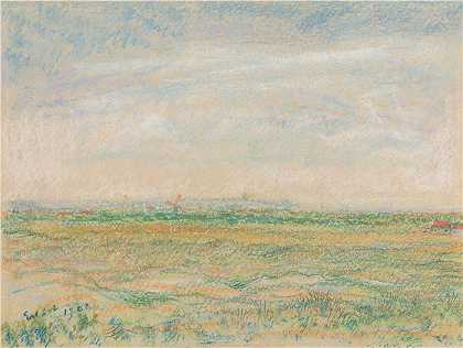 詹姆斯·恩索尔（James Ensor，比利时画家）-(Gezicht op Mariakerke (1900))