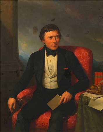 约翰·内波穆克·安德（Johann Nepomuk Ender ，奥地利）作品-作家肖像（约 1840 年）