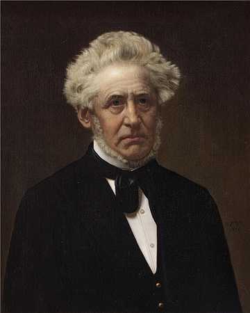 弗雷德里克·维梅伦（Frederik Vermehren，丹麦，1823 – 1910 年）作品-阿尔弗雷德·哈格的肖像（1876 年）