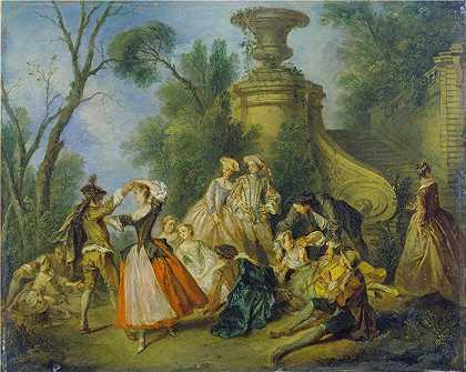 尼古拉斯·兰克里特（Nicolas Lancret，法国画家）-田园狂欢（1738）
