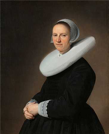 约翰尼斯·科尼利斯·韦斯普朗克（Johannes Cornelisz Verspronck，荷兰） 作品-阿德里安娜·克罗斯的肖像（1644 年）