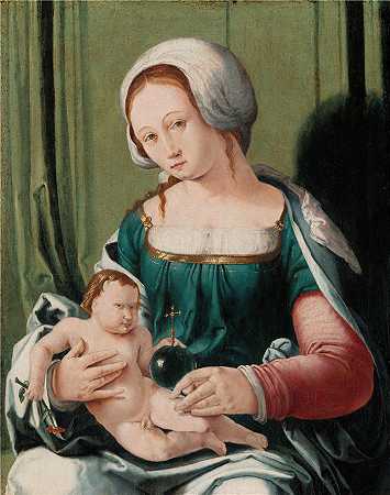 卢卡斯·范·莱登（Lucas van Leyden）作品-圣母与圣婴（约1530年）