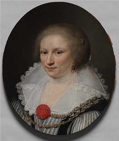 扬·安托尼斯·范·拉韦斯特因（Jan Anthonisz van Ravesteyn）作品-(女人的肖像)（16世纪20年代）