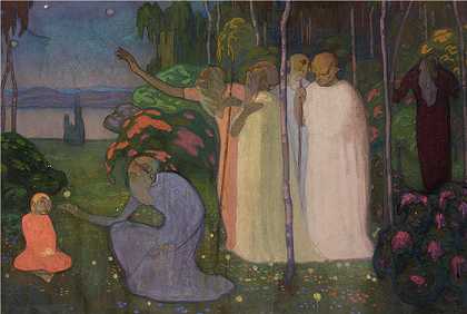 尼古拉·特里克（Nikolai Triik，爱沙尼亚，1884-1940）作品-Töusva nooruse ees（综合）（1909年）