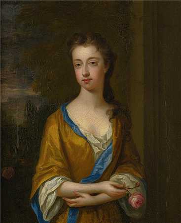 戈弗雷·克内勒（Godfrey Kneller）作品-纽卡斯尔公爵夫人肖像