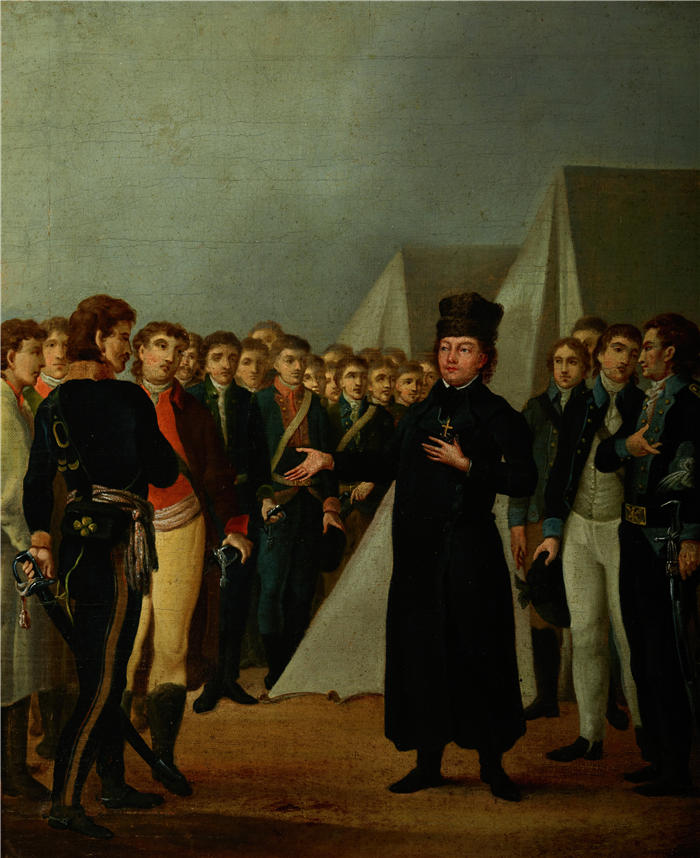米查·斯塔乔维奇 Michał Stachowicz） 作品-1794年 1800年），约泽夫·雅库博夫斯基牧师在华沙附近的科希库斯科营地
