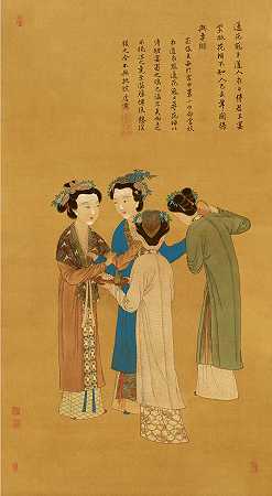 明 唐寅 (王蜀宫妓图)绢本 124.7×63.6