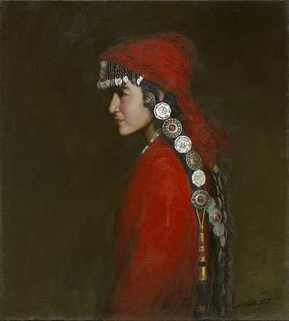 潘有彦 (塔吉克新娘)油画 -78×71
