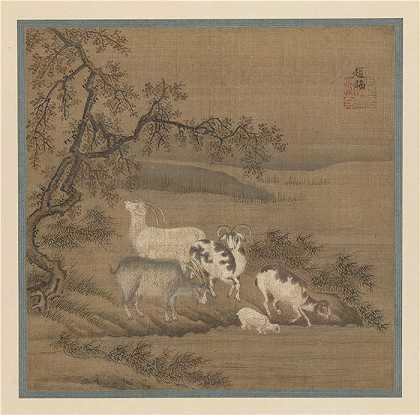 唐 赵福 (羊图) 24.8×25