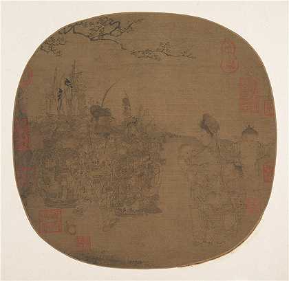 宋 李嵩 (货郎图) 绢本 25.5×70.4_2