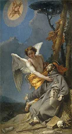乔瓦尼·巴蒂斯塔·提埃波罗,Tiepolo, Giambattista – The Stigmatization of Saint Francis, 1767-96