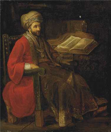 伦勃朗·范·瑞恩 (Rembrandt van Rijn，荷兰 ) 的(大卫王读圣经)030
