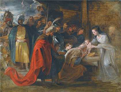 彼得·保罗·鲁本斯（ Peter Paul Rubens）-(三王朝拜 博士来朝)（223）