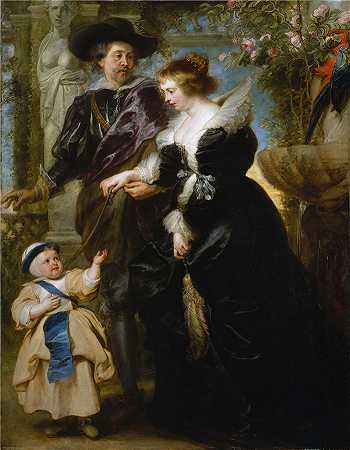 鲁本斯（ Peter Paul Rubens）-(海伦佛尔曼与鲁本斯和儿子彼得)（260）