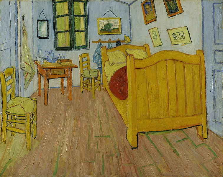 文森特·梵高 Vincent van Gogh）作品《在阿尔的卧室》第一版本