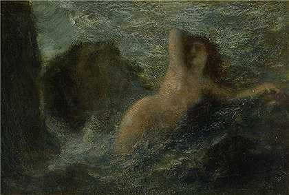 亨利·范汀·拉图尔（Henri Fantin-Latour，法国画家）作品-(Ondine 或 La Mer 或 Nymph)高清油画