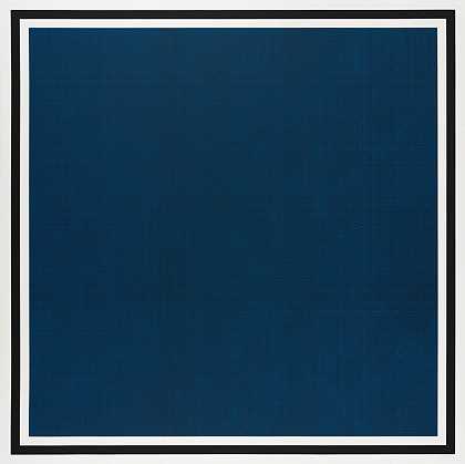 索尔·莱维特 四个方向上有线条的颜色，在黑色边框内，从四x四x四