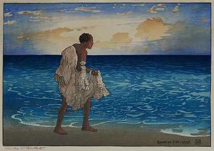 查尔斯·威廉·巴特利特（1860-1940） 夏威夷渔民