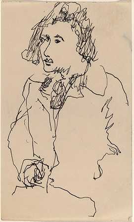 Bustlength Sketch of Woman in Coat and Scarf689102412*4000px