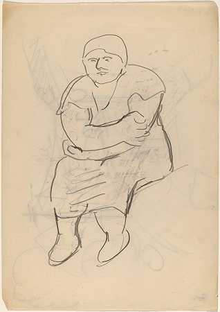 Seated Woman with Arms Crossed in Lap recto 691872833*4000px