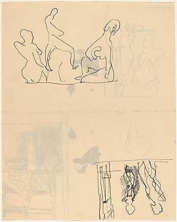 Two Groups of Figure Sketches recto 687823201*4000px