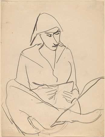 Woman Seated with Legs Crossed Reading687423086*4000px